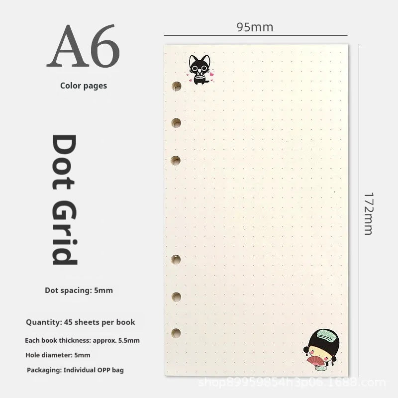 A5 A6 Planner Insert Color