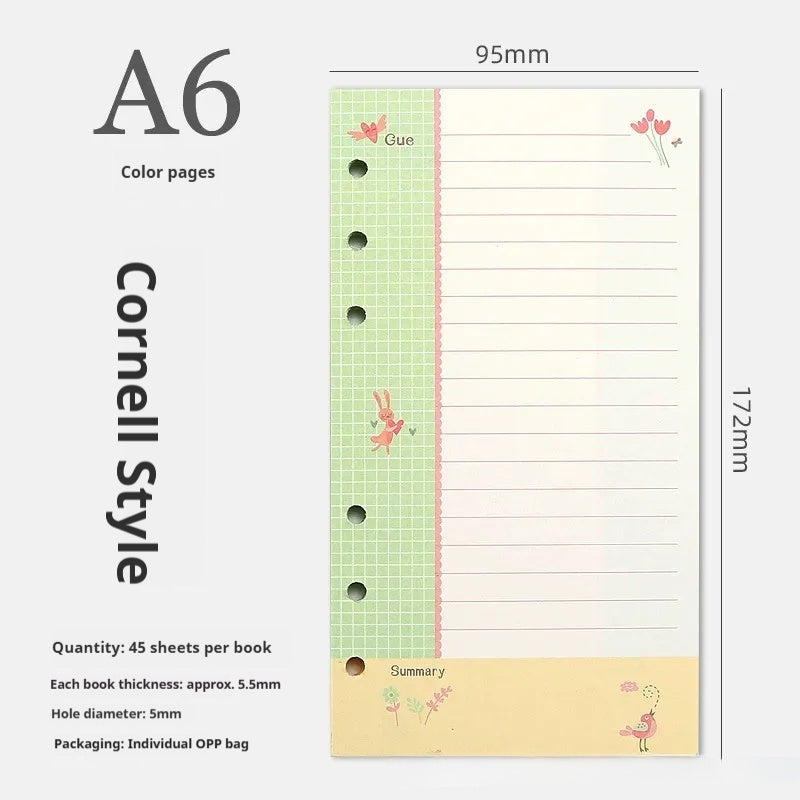 A5 A6 Planner Insert Color