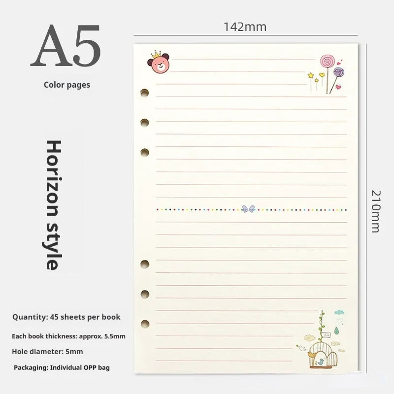 A5 A6 Planner Insert Color