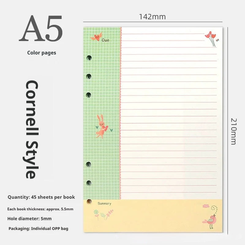 A5 A6 Planner Insert Color