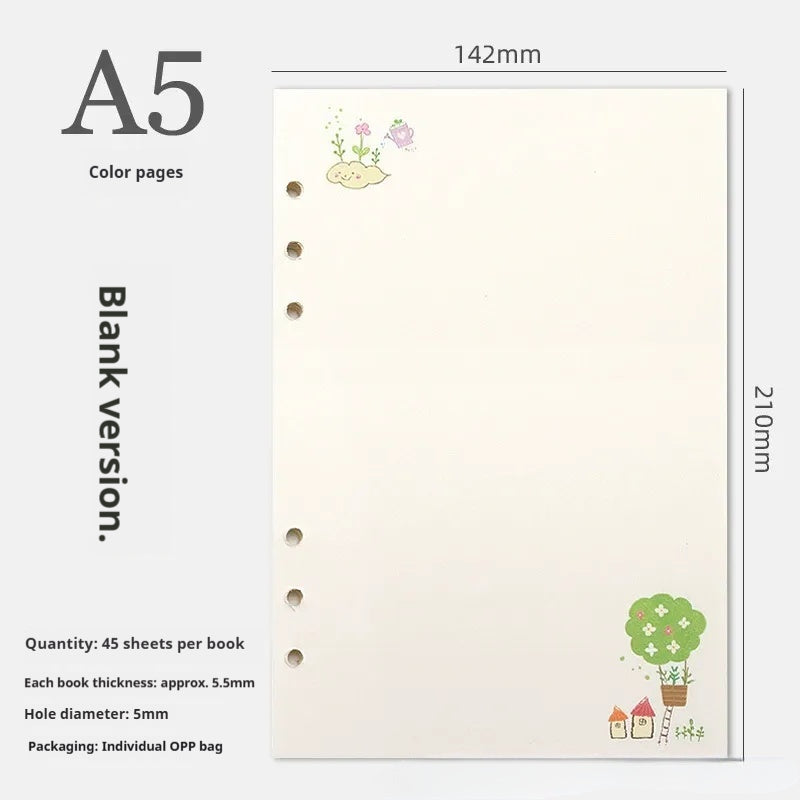 A5 A6 Planner Insert Color